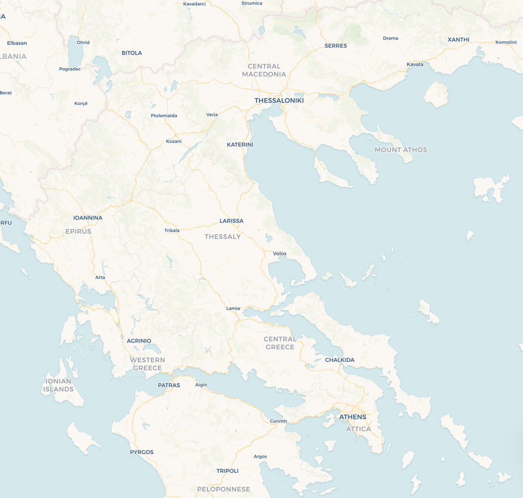 Χάρτης Ελλάδας με διαθέσιμες εργασίες τεχνικών